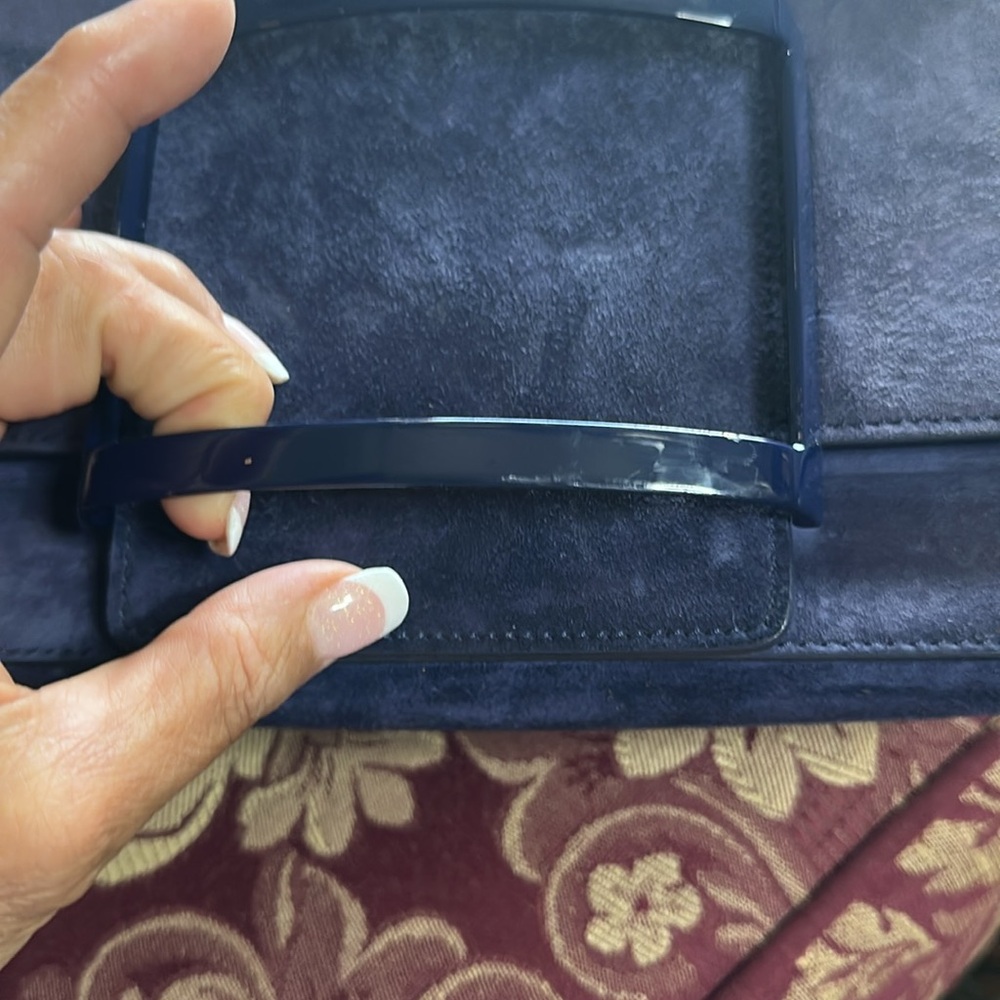 Roger Vivier Suede Viv’ Choc Shoulder Bag - Picture 8 of 9